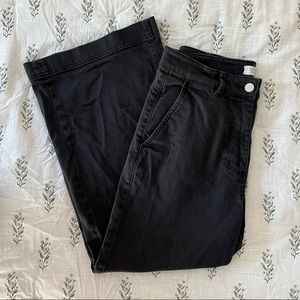Black Everlane Wide Leg Crop Pants